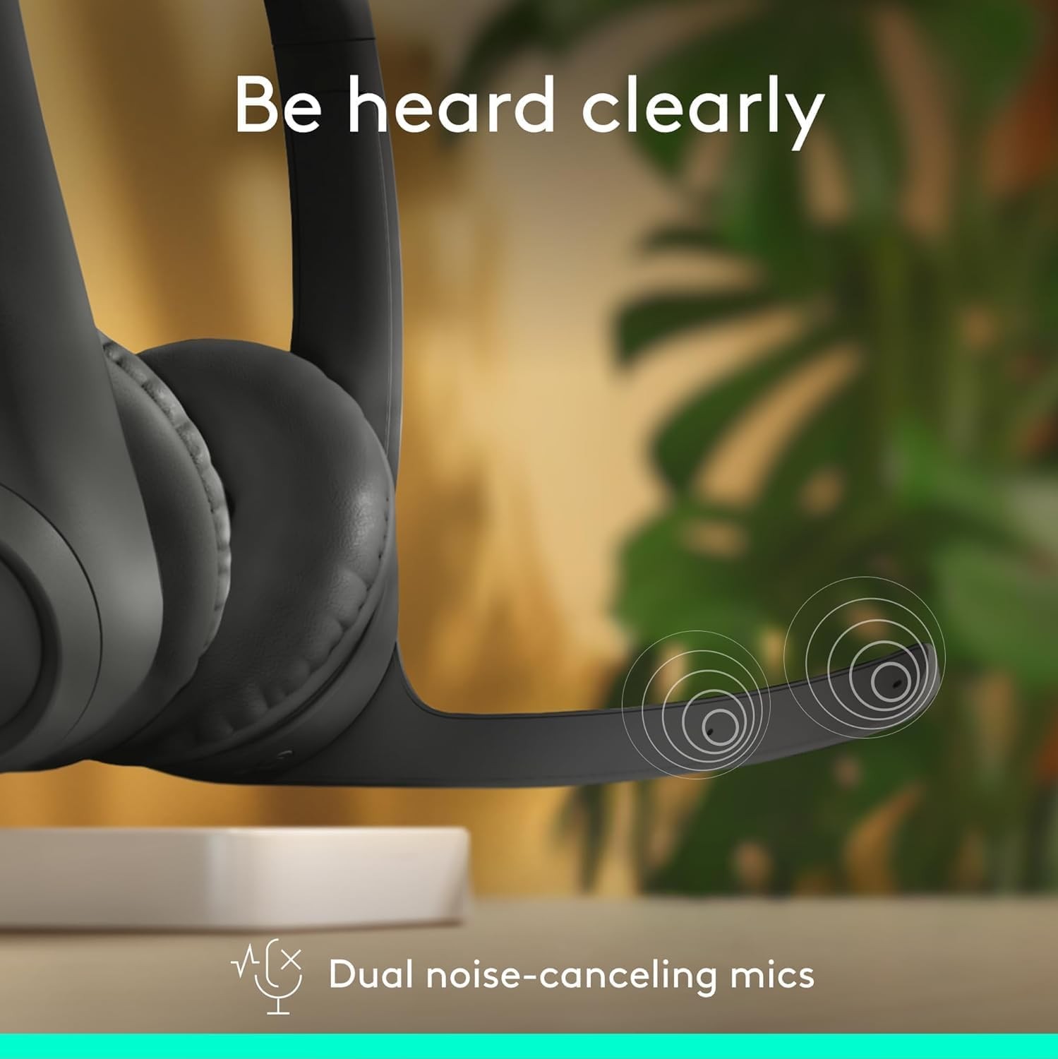 Logitech Zone 300 Wireless Bluetooth Noise-Canceling Headset Black