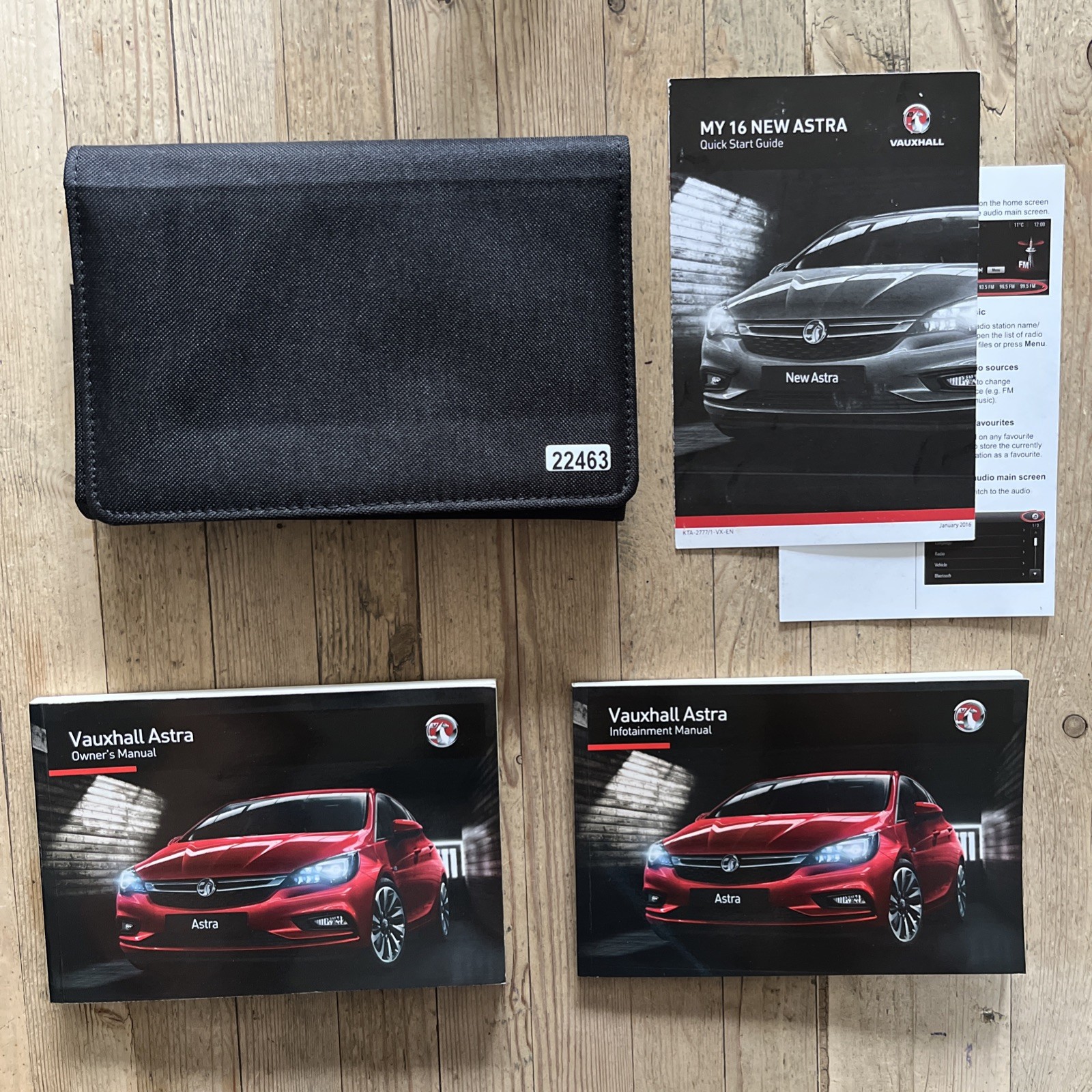 16-20 VAUXHALL ASTRA OWNERS HANDBOOK MANUAL INC NAVIGATION & WALLET 16 Ref22463