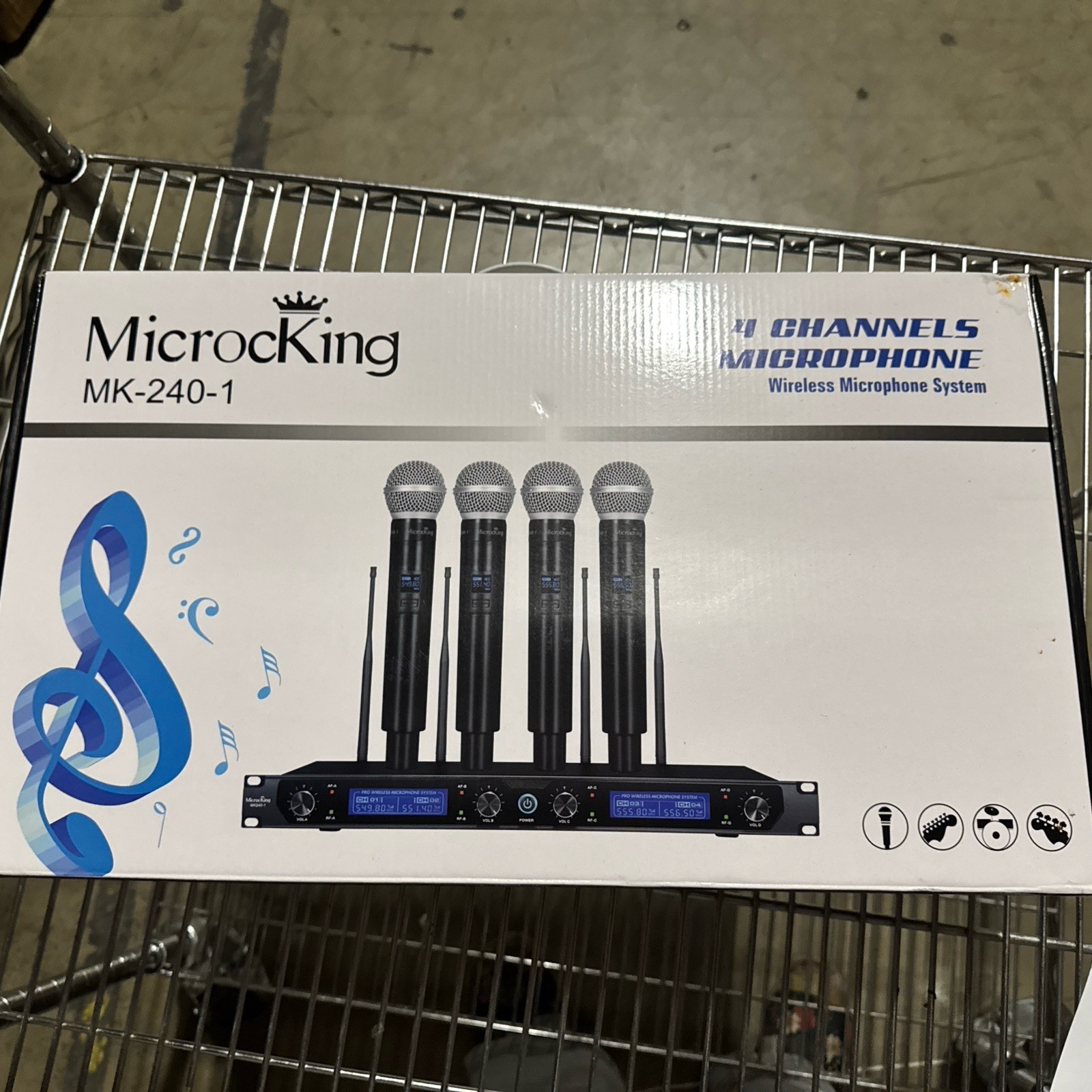 MicroKing MK-240-2 UHF 4-Channel Wireless Microphone System (4 Microphones)