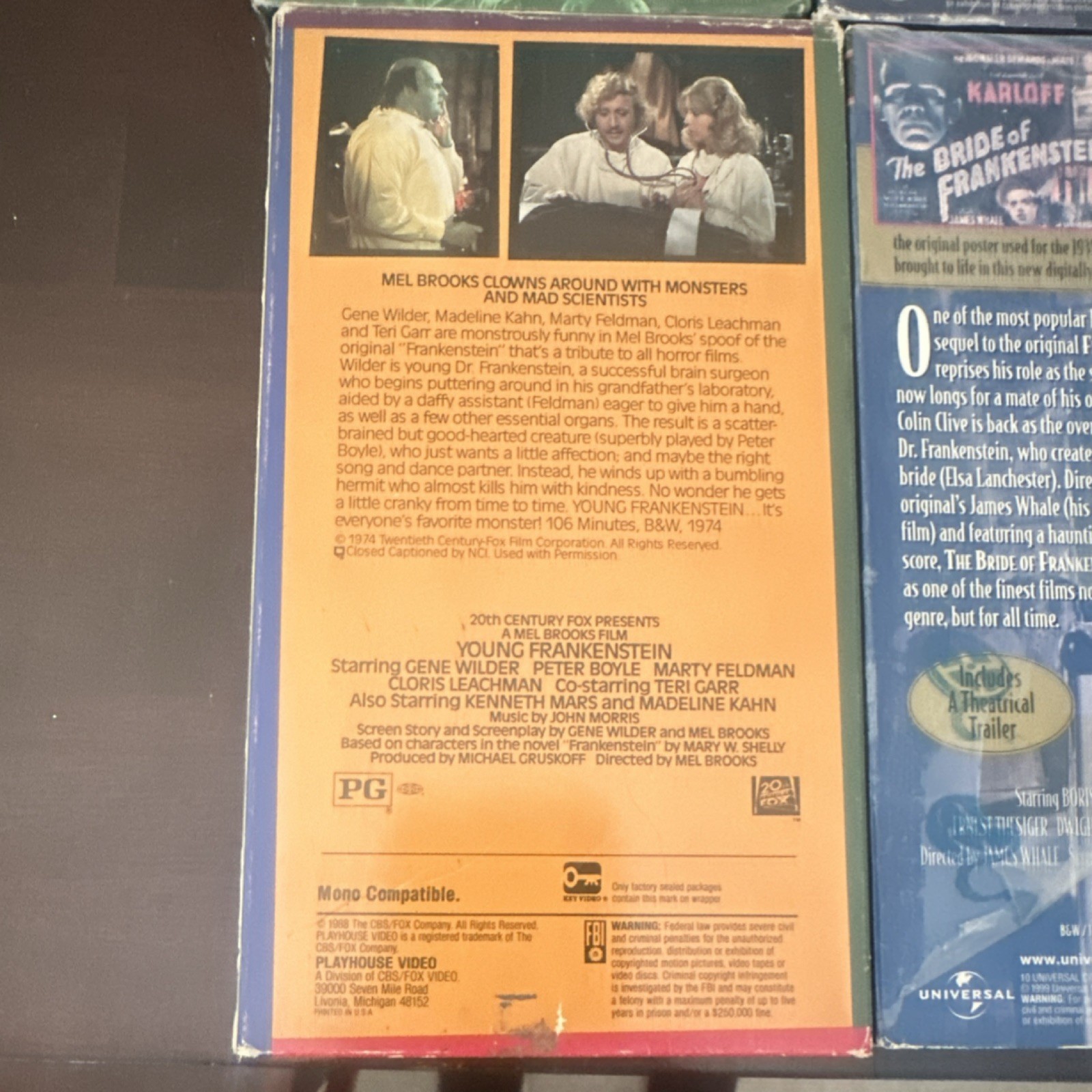 Universal Frankenstein Bride Young Frankenstein VHS Classic Monster Collection …