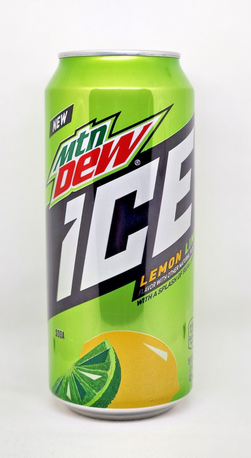 Mountain Dew ICE Lemon Lime Full 16 Fl. Oz Soda Can 2018 Rare