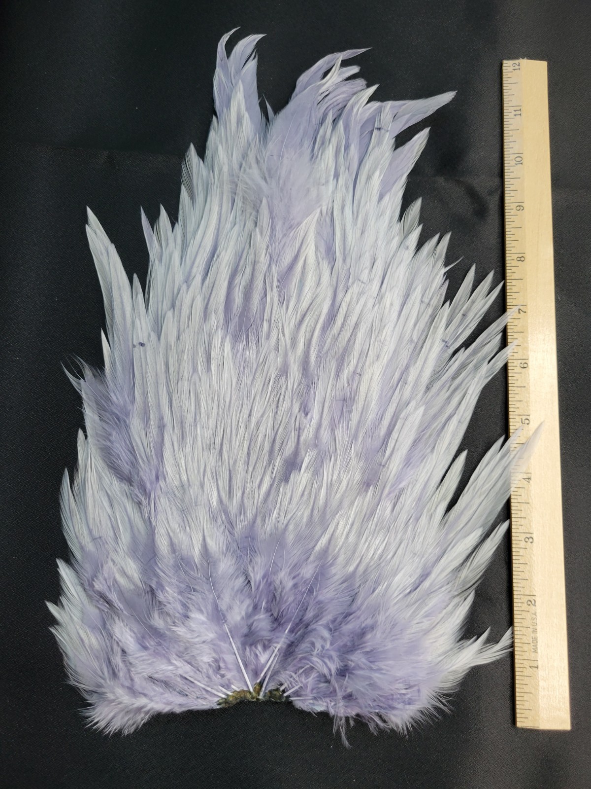 Lot 315, Dyed Blue Dun  X-Large India Rooster Streamer Saddle Feathers