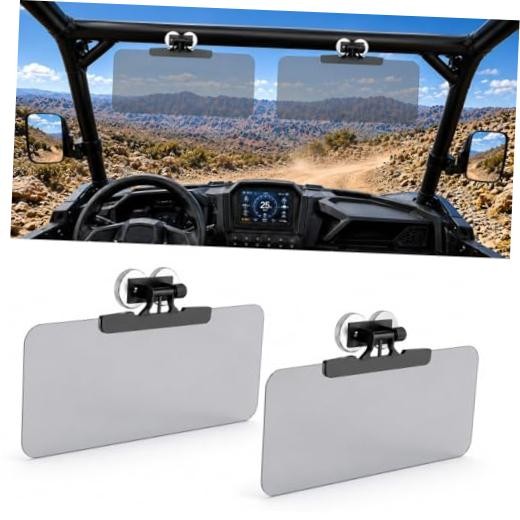 2 Pack Magnetic Golf Cart Sun Visor, Polarized Anti-Glare Lens with Strong