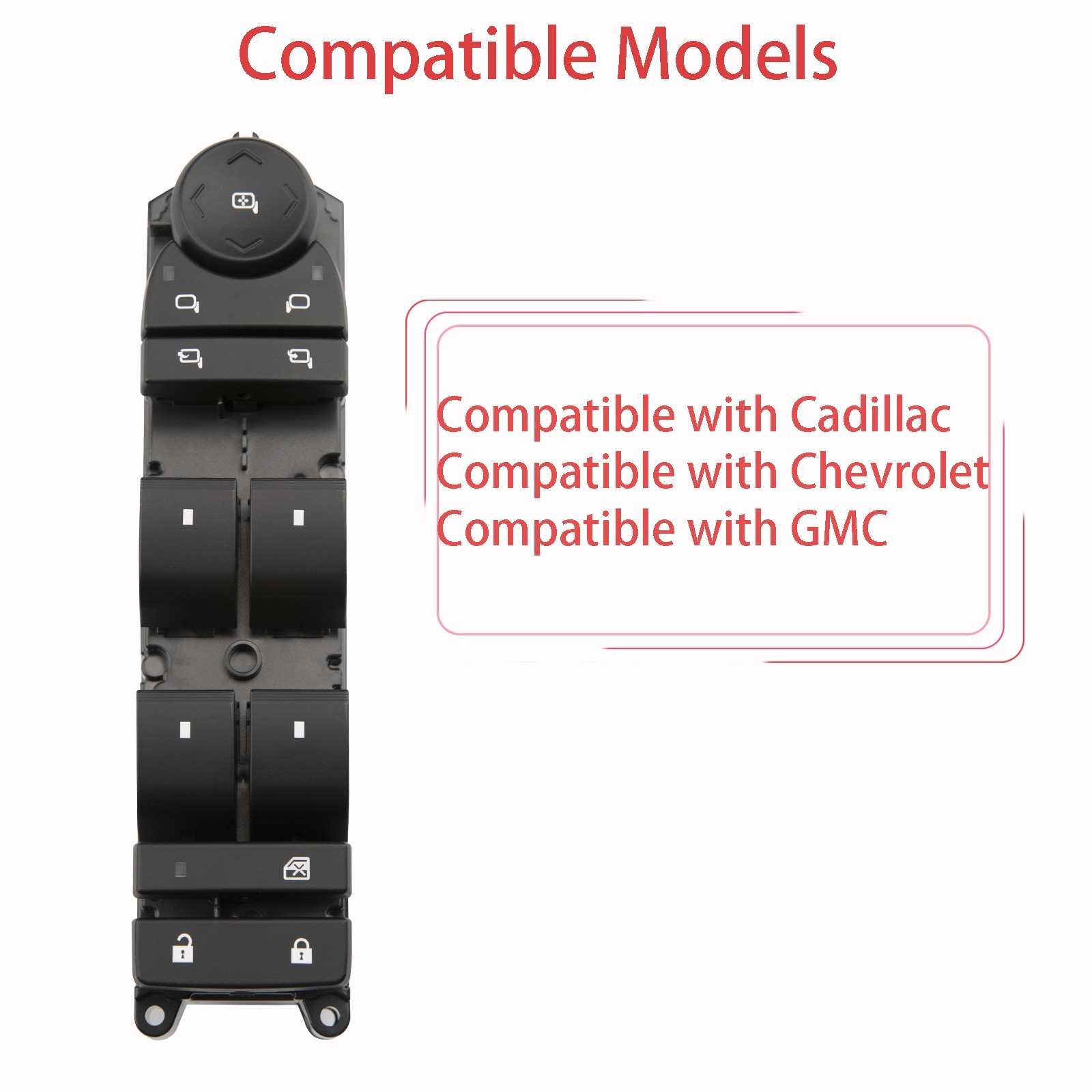 Power Window Switch Driver Side for 2007-2013 Chevy Silverado 20835553