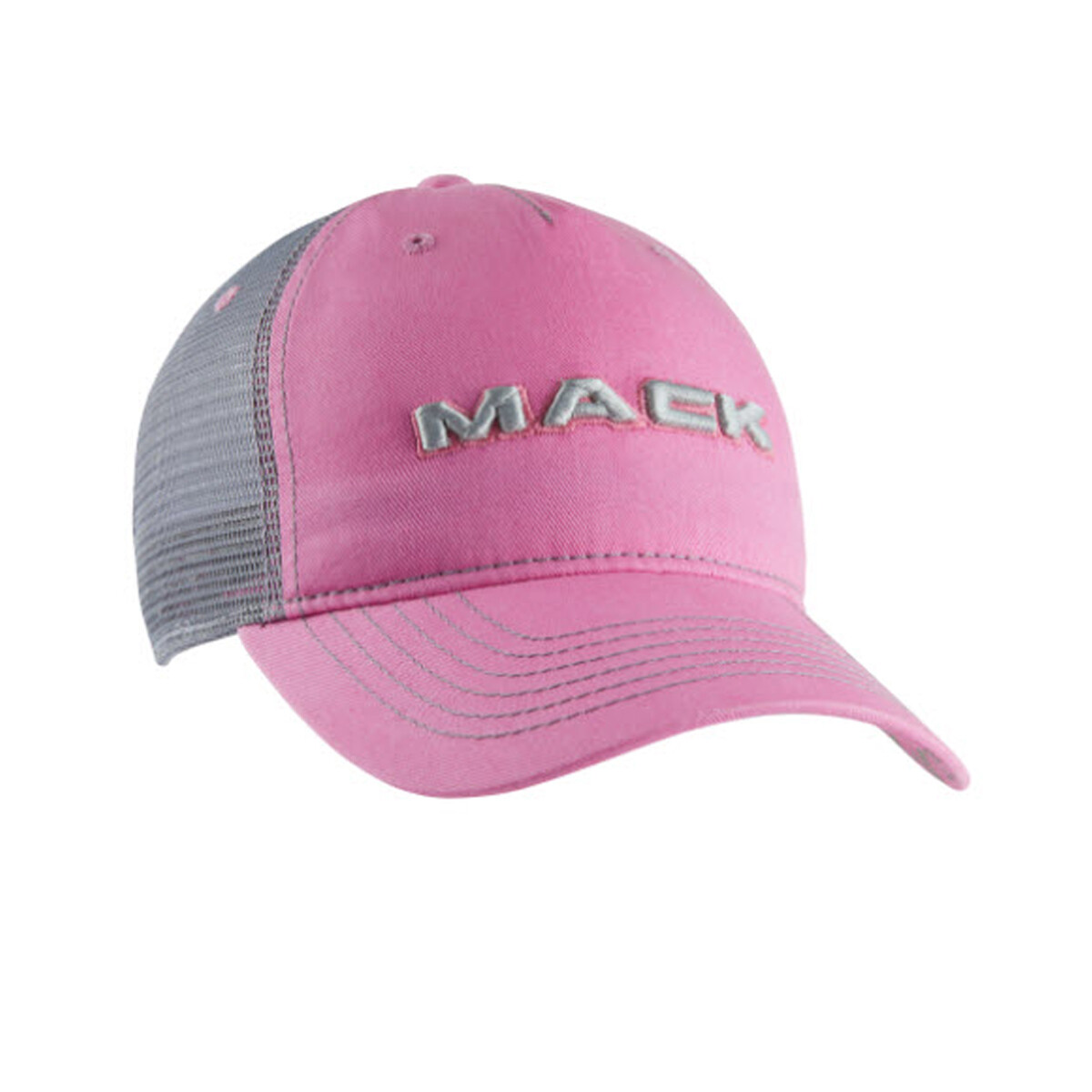 Mack Trucks Ladies Pink & Grey Ponytail Cap Womens Pony Hat