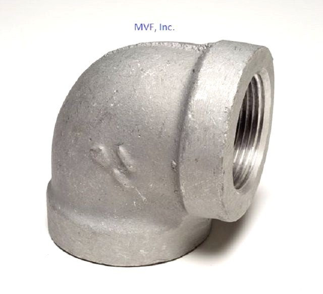 3/4" 150 Threaded (NPT) Elbow, 90º, Aluminum 356-F Pipe Fitting A010541