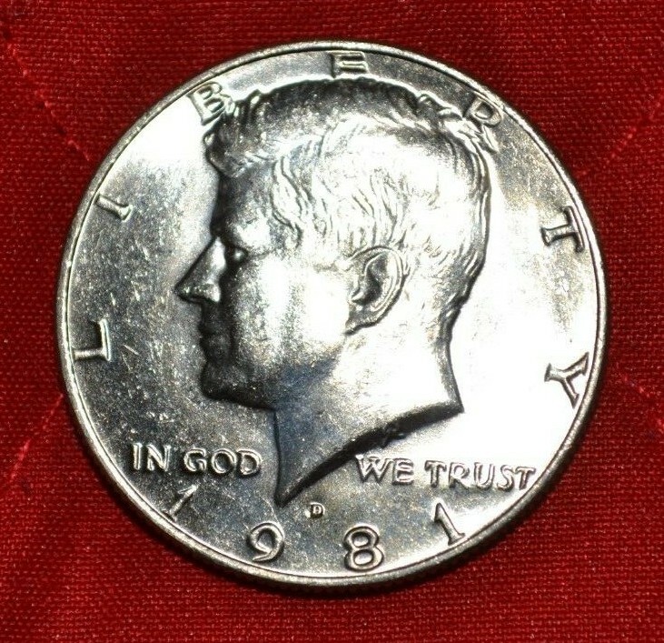 1981 D Kennedy Half Dollar Coin - circulated