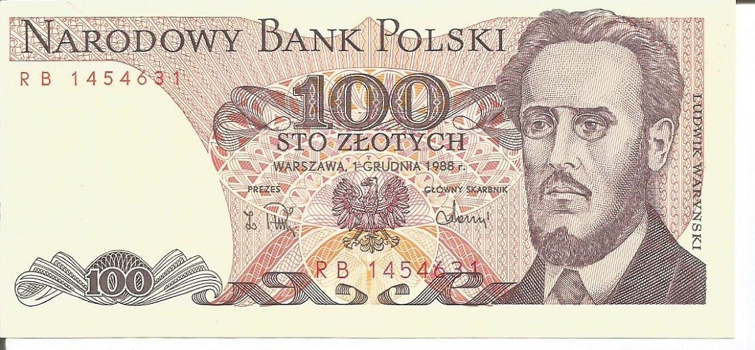 POLAND 100 ZLOTYCH 01/05/1988 r.