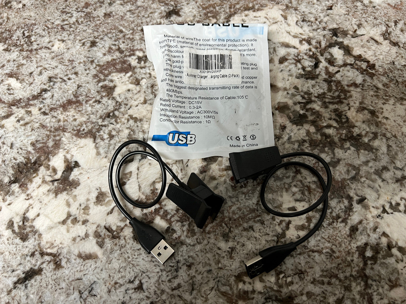 NEW AWINNER CHARGER USB ADAPTER CORD FITBIT CHARGER 2 -REPLACEMENT CHARGING CABL