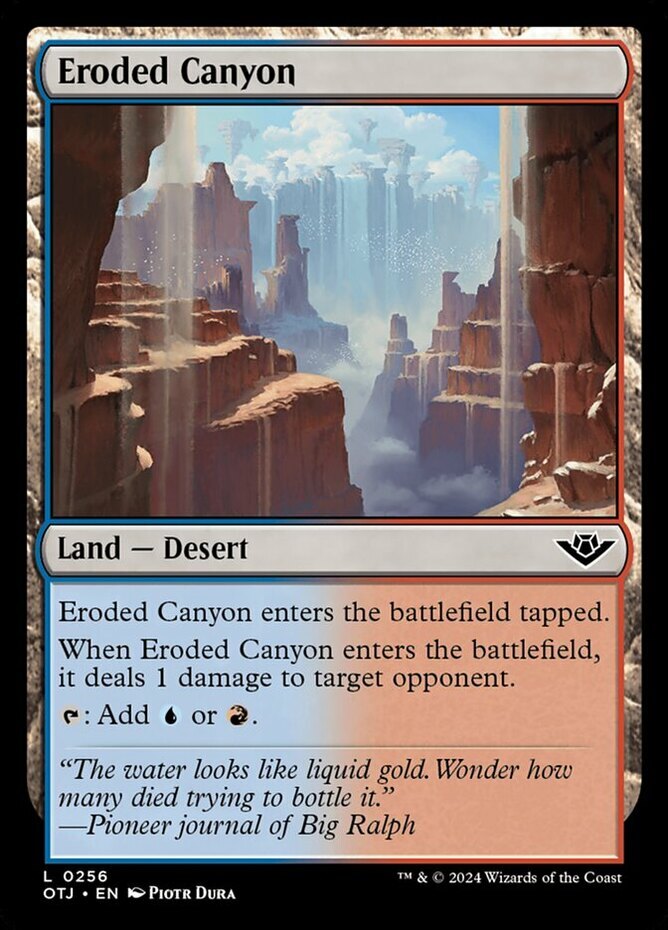 x4 Eroded Canyon L MTG Outlaws of Thunder Junction M/NM, English