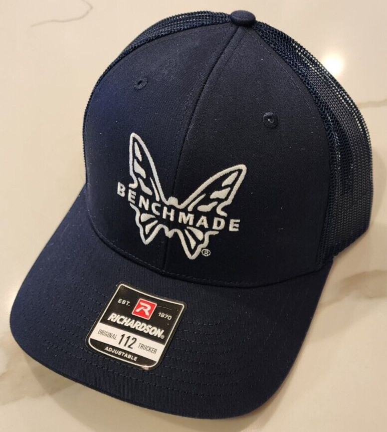 Benchmade Knife Company Knives Navy Blue Truckers Hat Richardson Snap Back