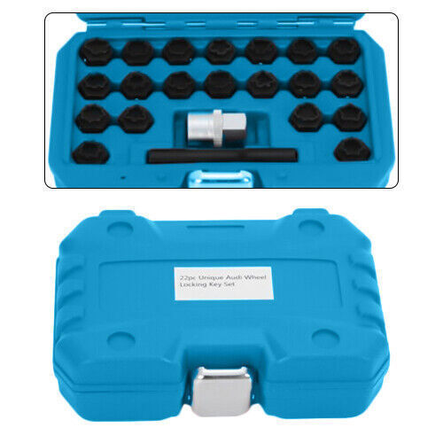 22pc Audi Wheel Locking Key Locking Wheel Bolt Nut Removal Set Master Key Kits