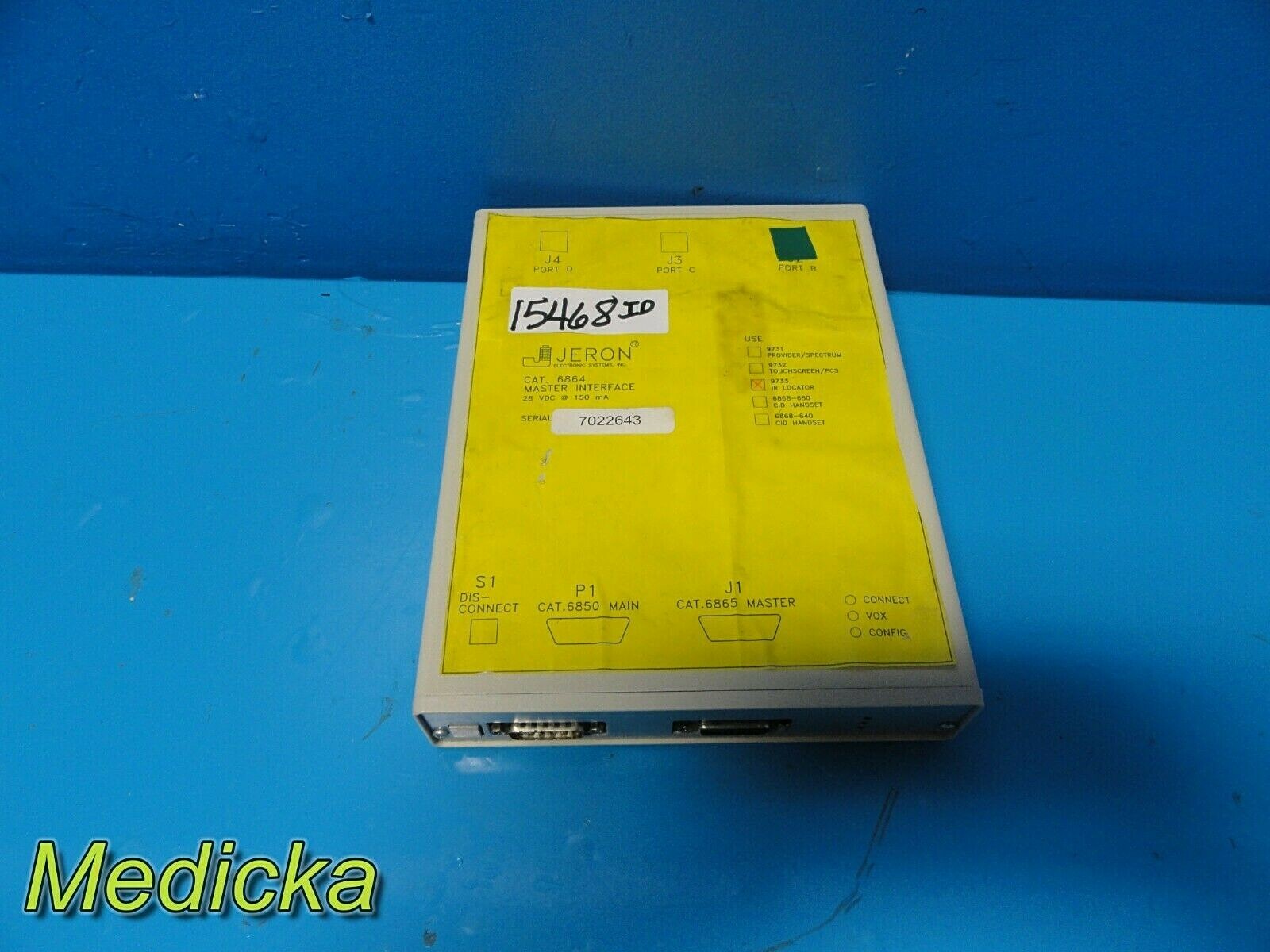 Jeron 6864  Master Interface for 9733 IR Locater  ~ 15468