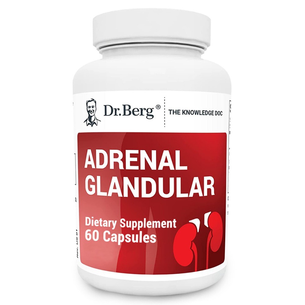 Dr. Berg Adrenal Glandular, Grass-fed Adrenal Bovine powder, 300mg