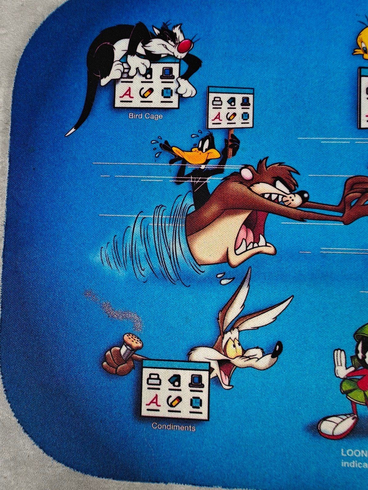 Vintage Looney Tunes Mousepad 1995 Computer Accessory 10x8
