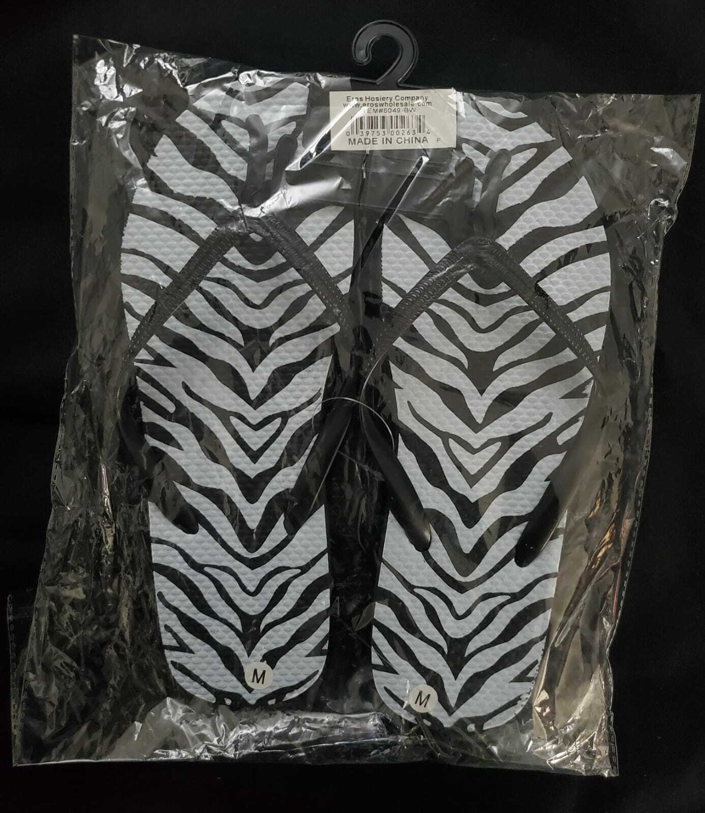 Women's Flip Flops - Black & White