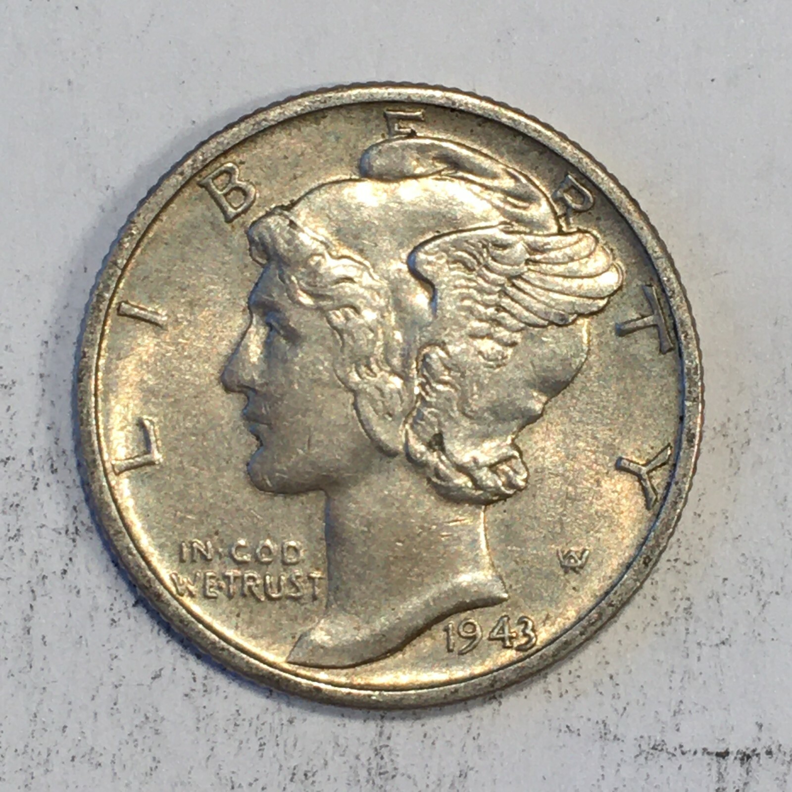1943-D Silver Mercury Dime - High Quality Scans #L829