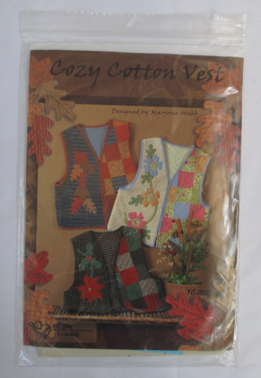 Four Corners Cozy Cotton Vest by Marjorie Webb FC1012 Size XS-XL NEW