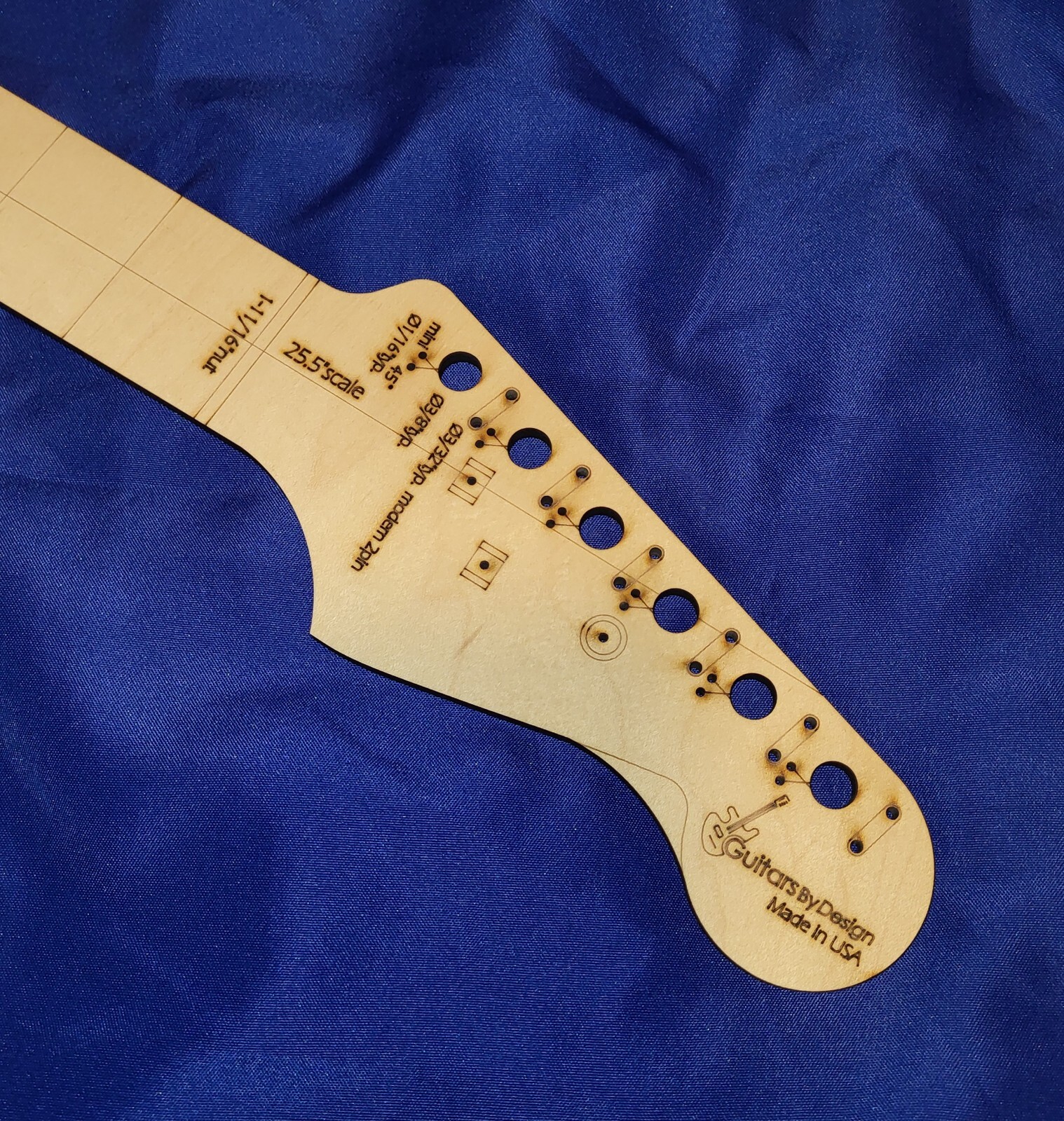 Custom Guitar Neck Template 25.5" Scale 3ply Modern Strat