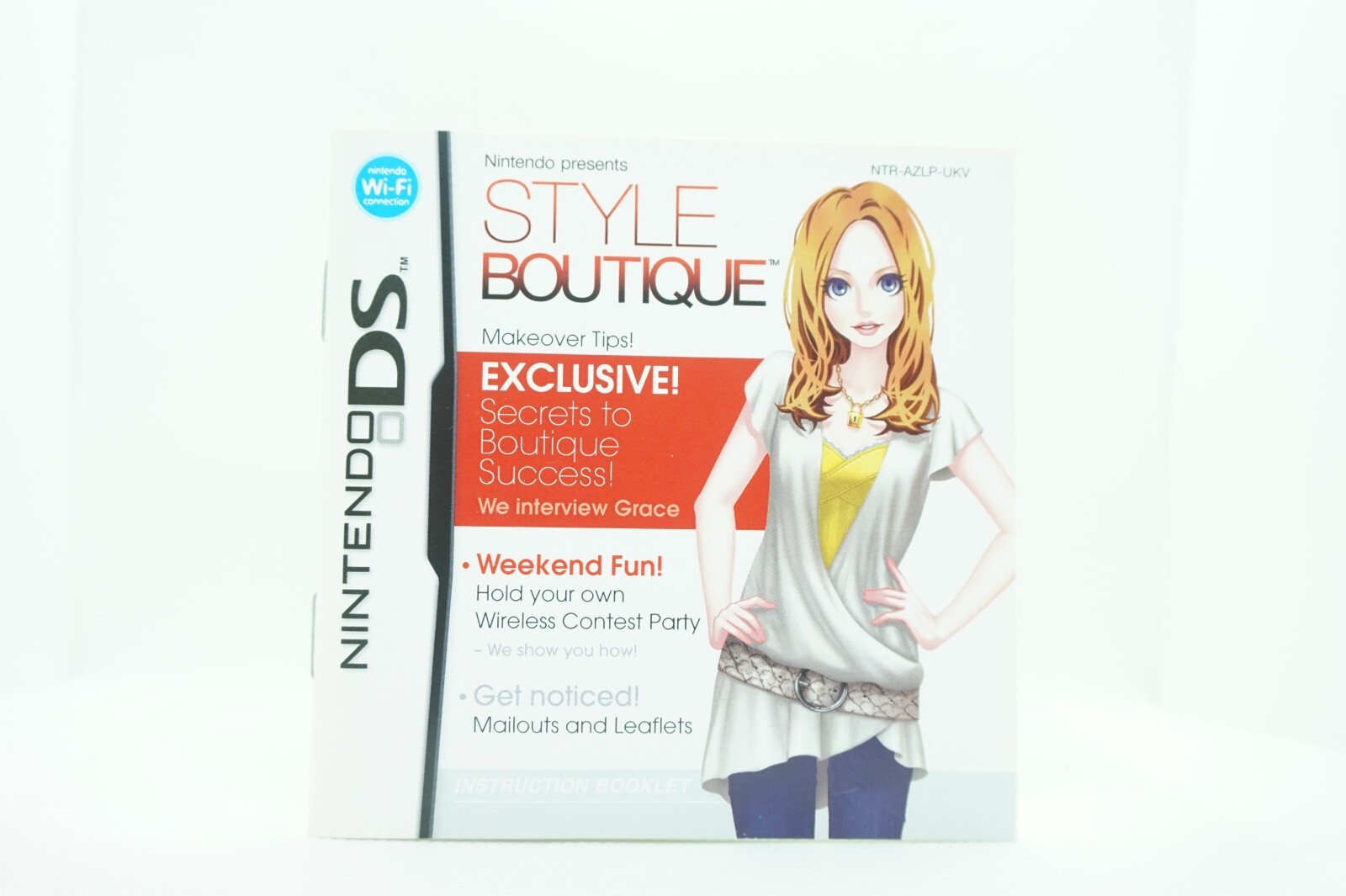 Style Boutique Nintendo DS Instruction Booklet NO GAME English UKV Atypical 47