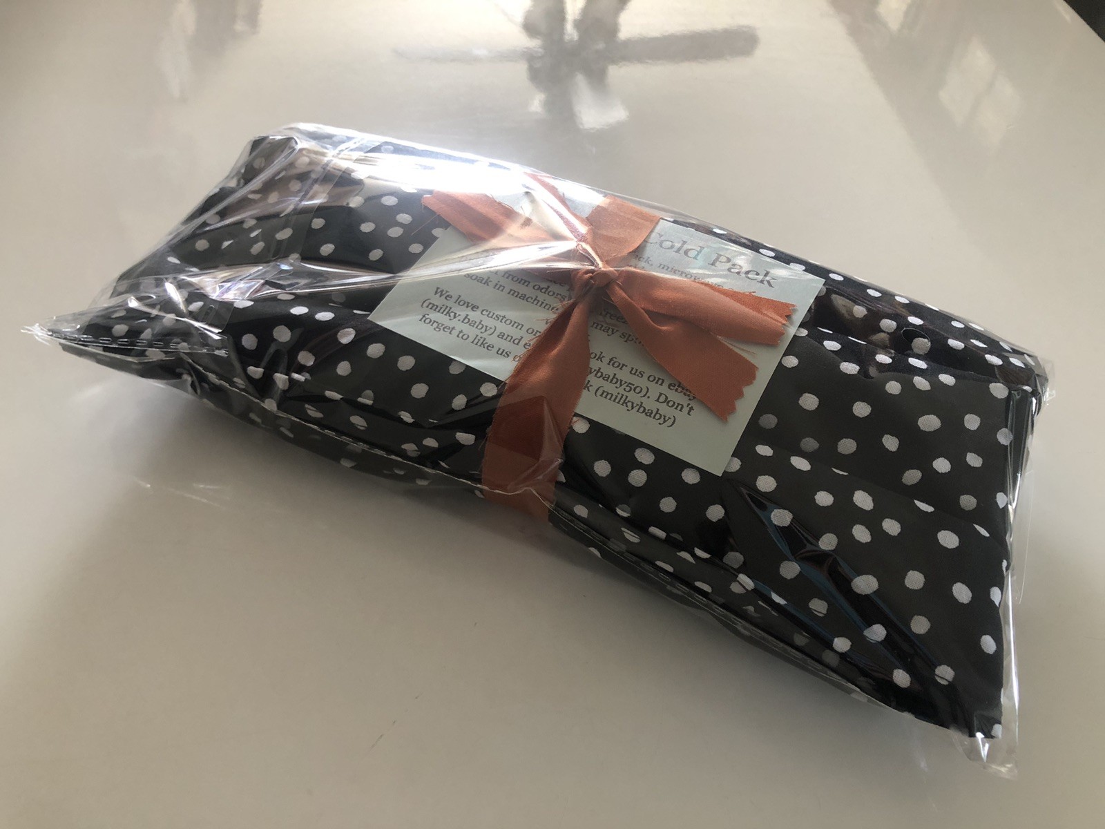 rice heating pad hot\cold shoulder neck wrap pack 21x6” BLACK WHITE Reusable