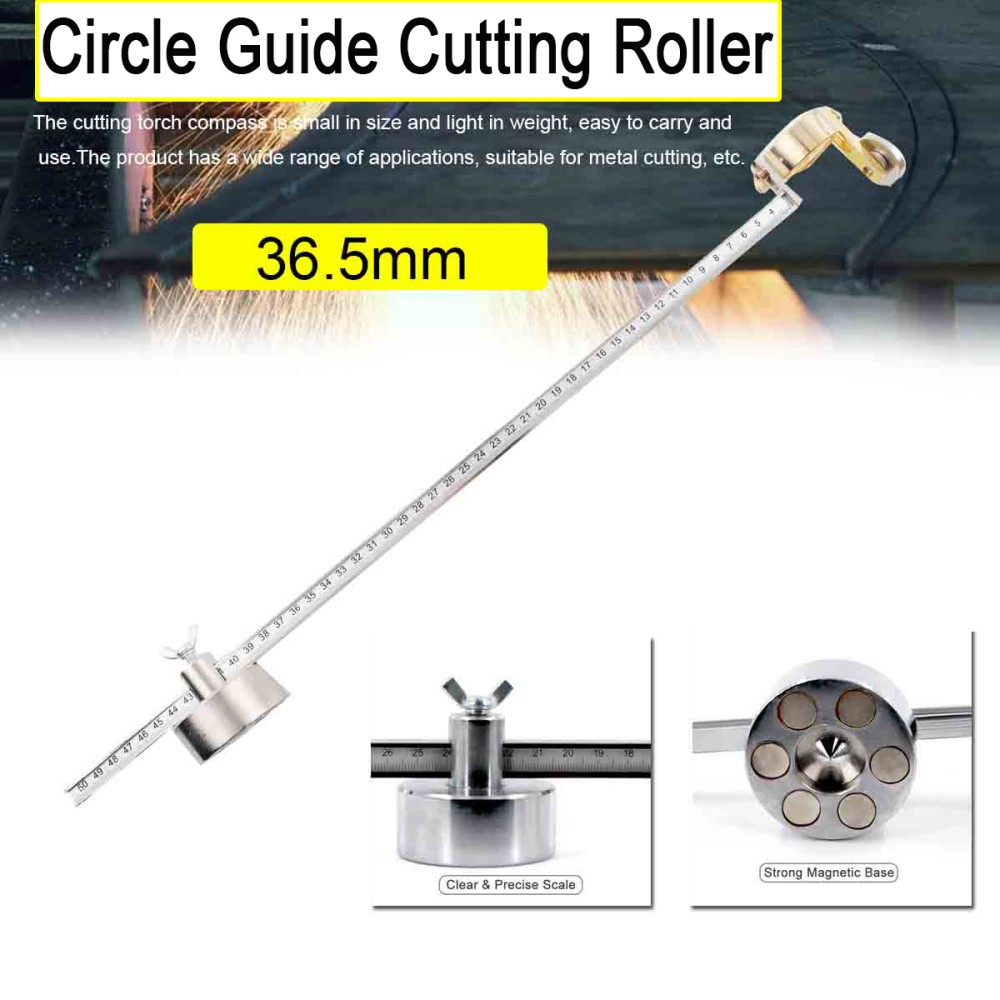 Plasma Cutter Guide Tool Torch Circle Guide Roller Wheel, 5-50cm Circular Radius