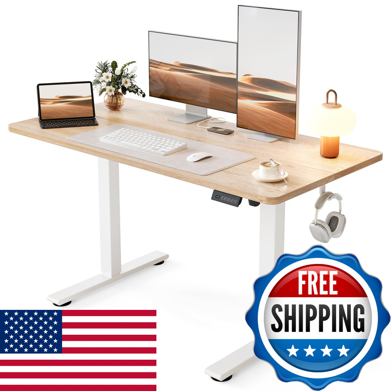 Cubiker Standing Desk 48X24 Inches Sit Stand Home Office Desk Electric Stand Up