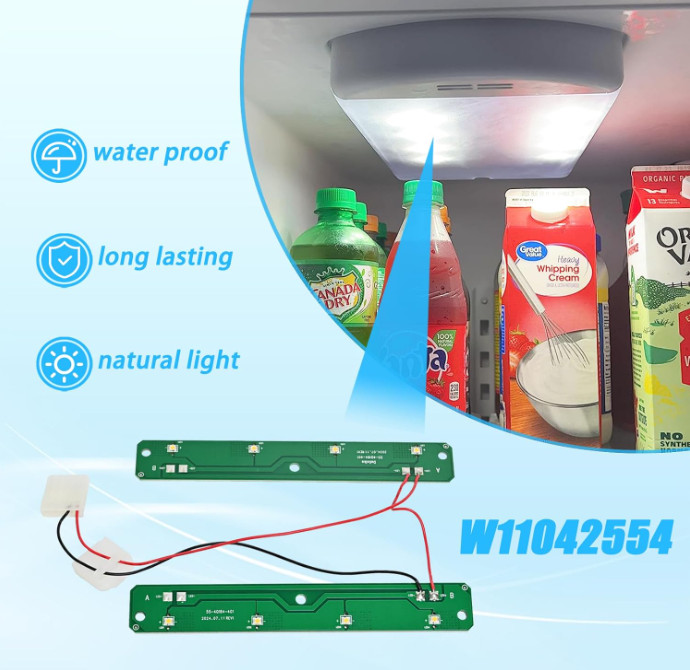 Refrigerator Light Assy Module Brand Fits for Whirlpool Maytag Amana (PCB Only)