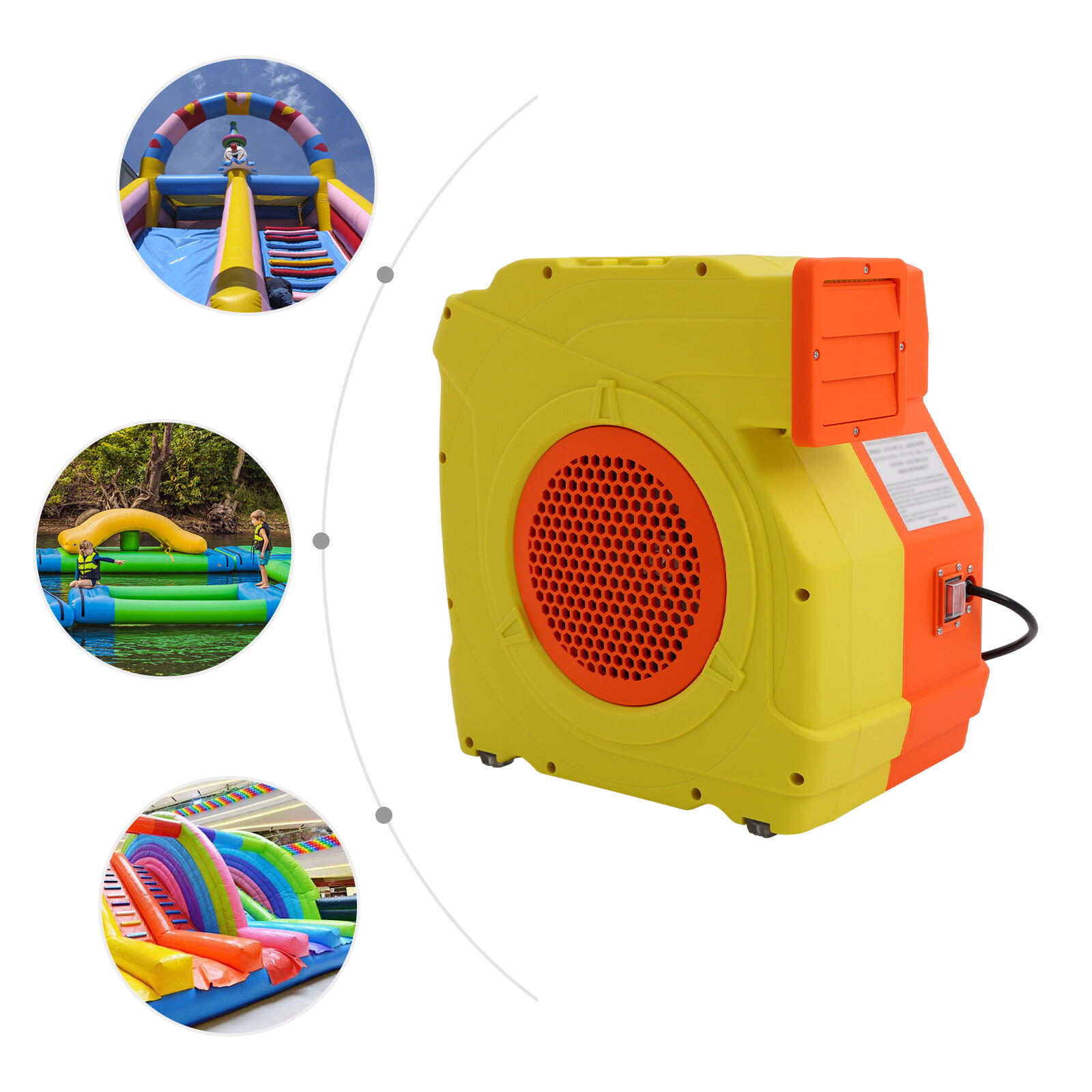Bounce House Blower, Air Blower 1.5 HP & 2 HP Dual Speed Inflatable 1400W-1600W