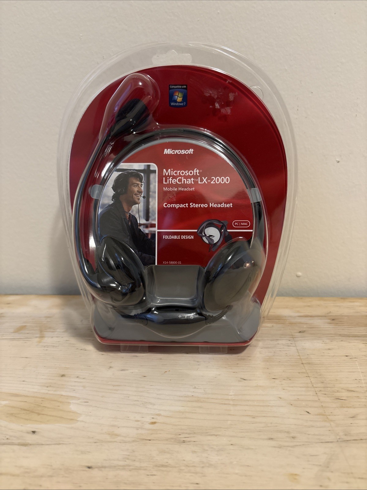 Microsoft Lifechat LX-2000 Compact Mobile Headset Foldable Microphone PC/MAC NIB
