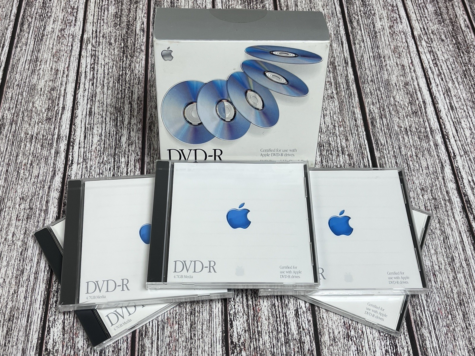 Lot Of 3 Apple DVD-R  Blank Media - New & Sealed. +1 Unsealed but Unused w/ Box