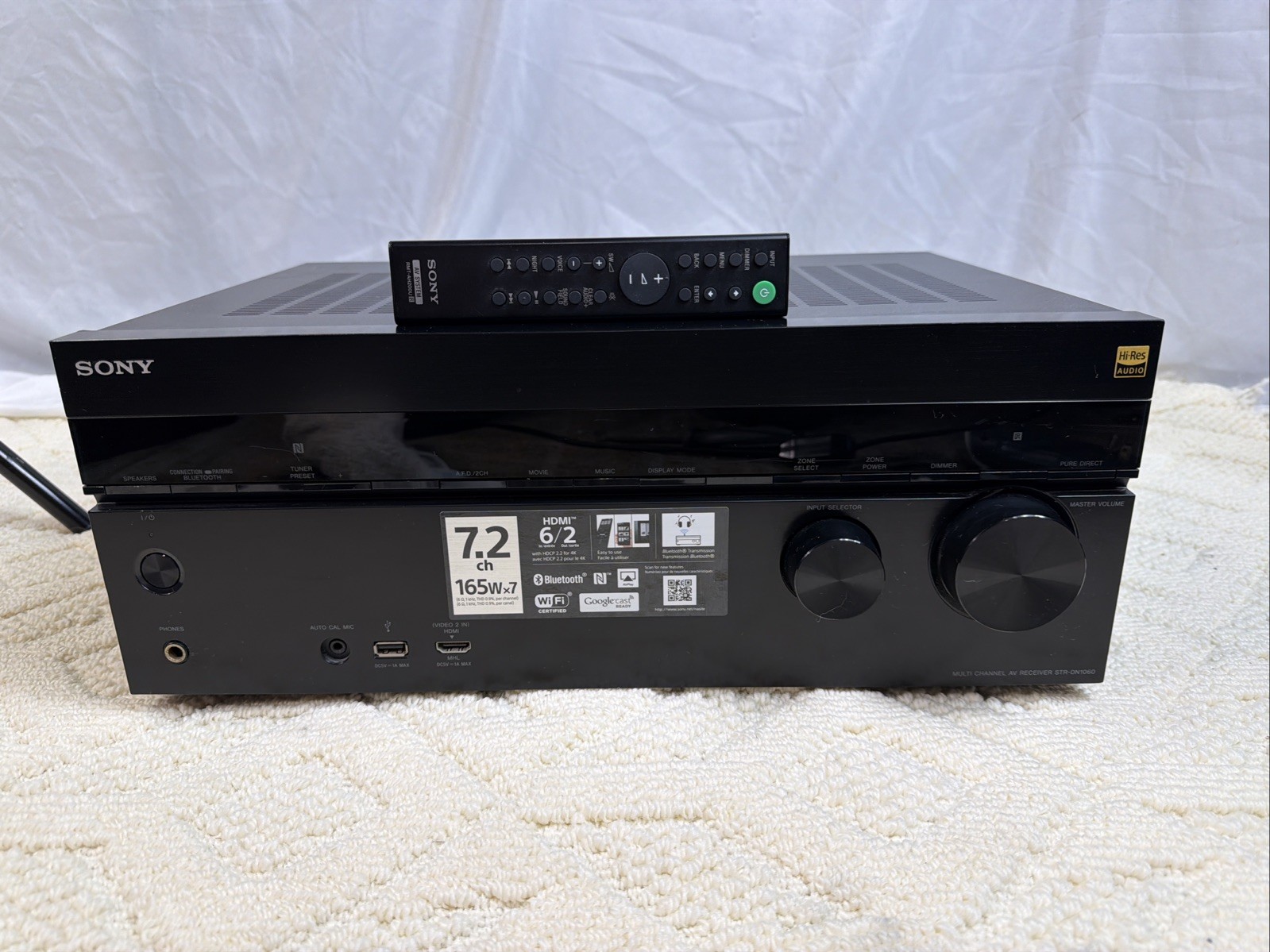 Sony STR-DN1060 7.2-Channel Wi-Fi Network AV Receiver - Black - Bluetooth
