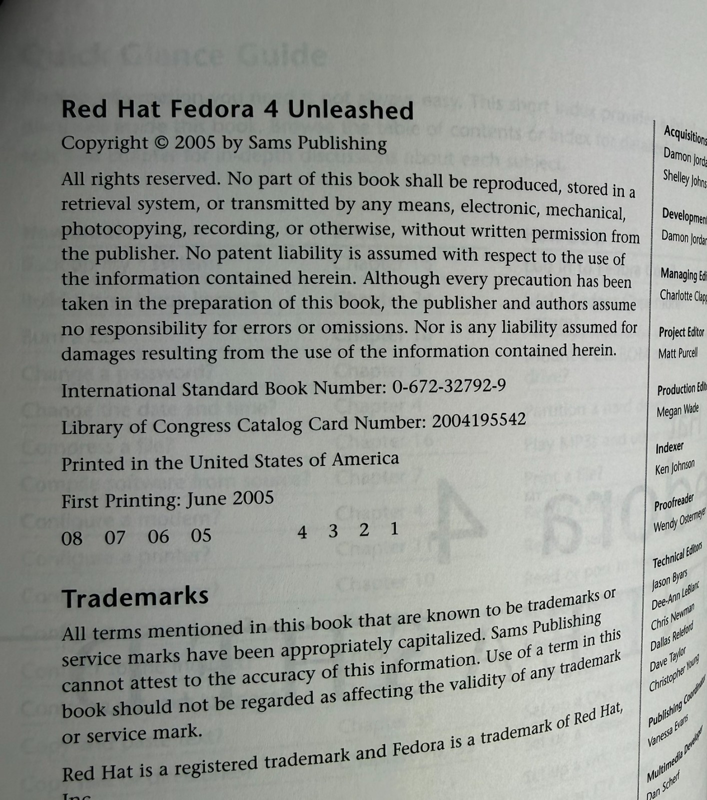 RED HAT FEDORA 4 Unleashed – DVD Included – SAMS – Linux Reference Guide