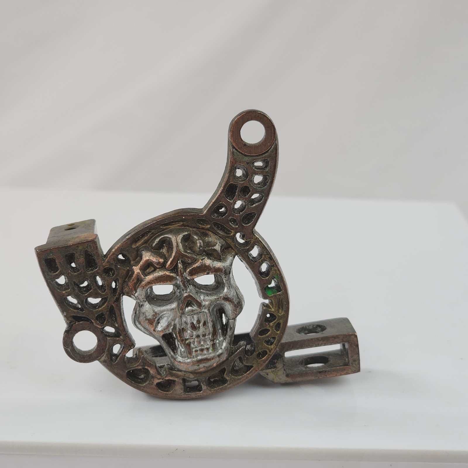 Lenu Coil Tattoo Machine Liner Frame Housing Unit Demon Skull VG Brass