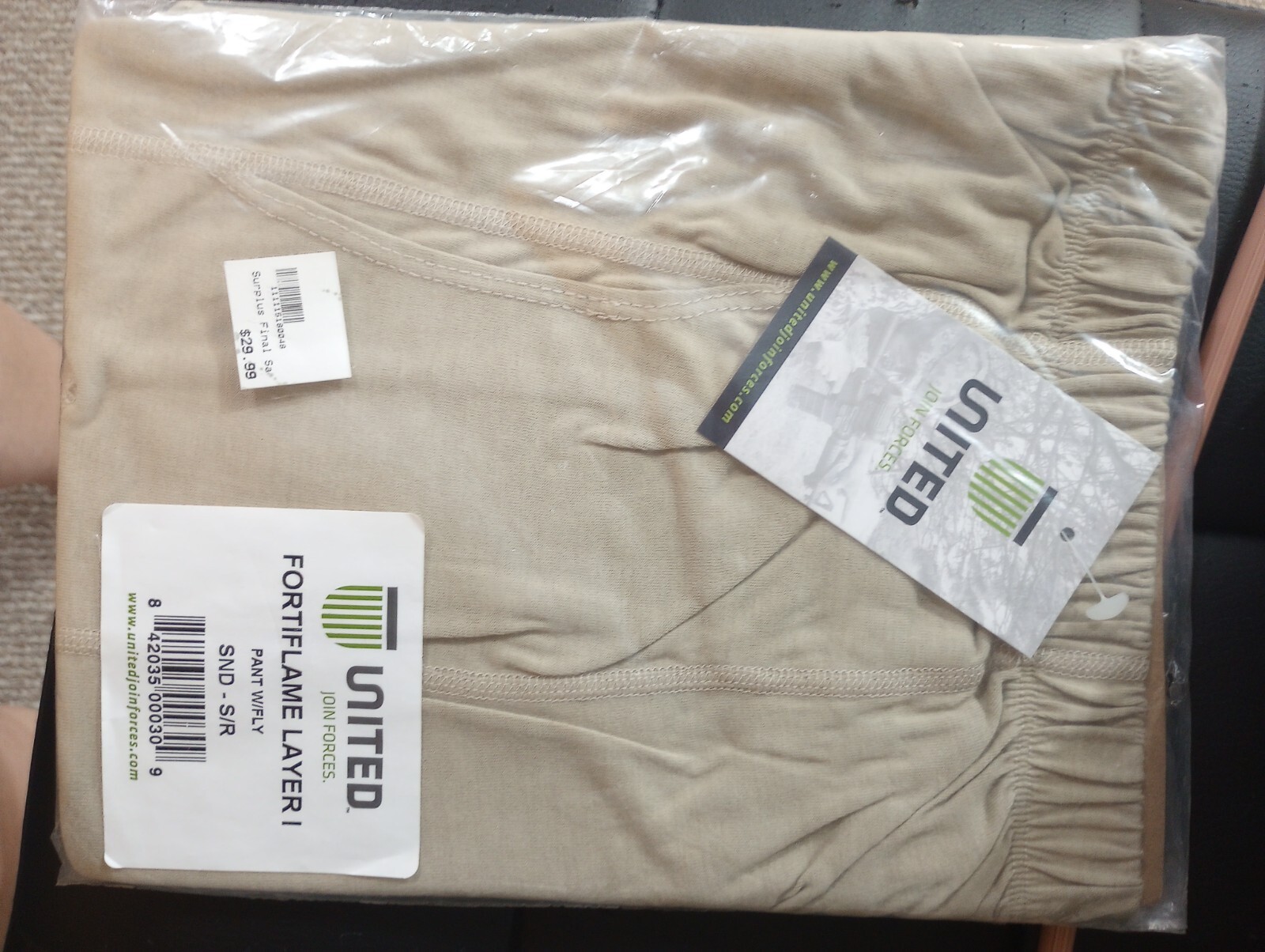 United Base Fortiflame Layer Pant with Fly - Sand Tan - Layer I