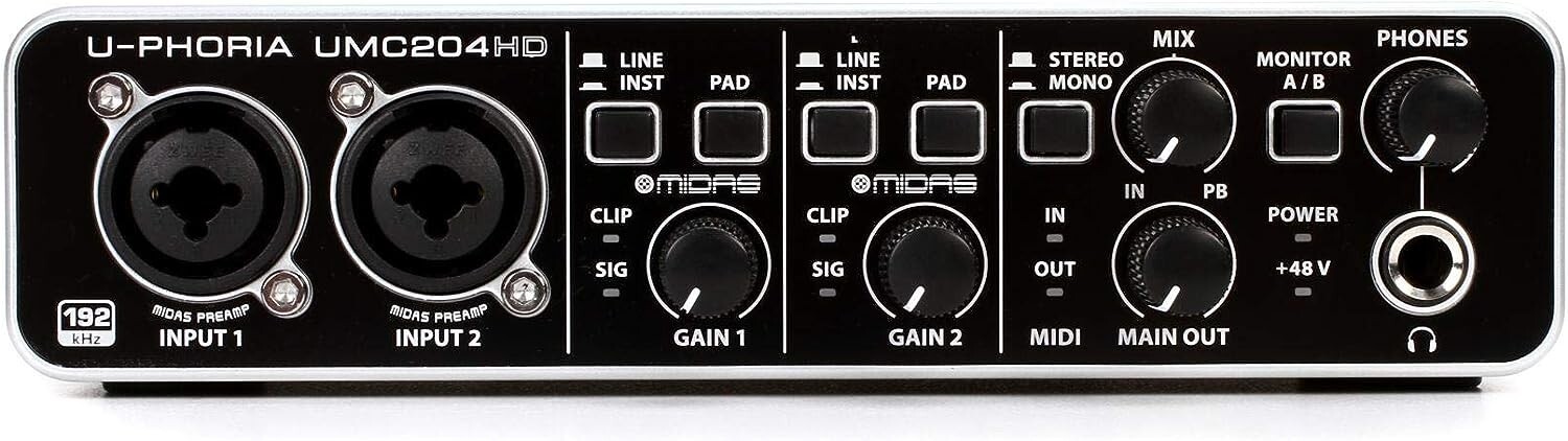 Behringer UMC204HD U-phoria USB Audio Interface