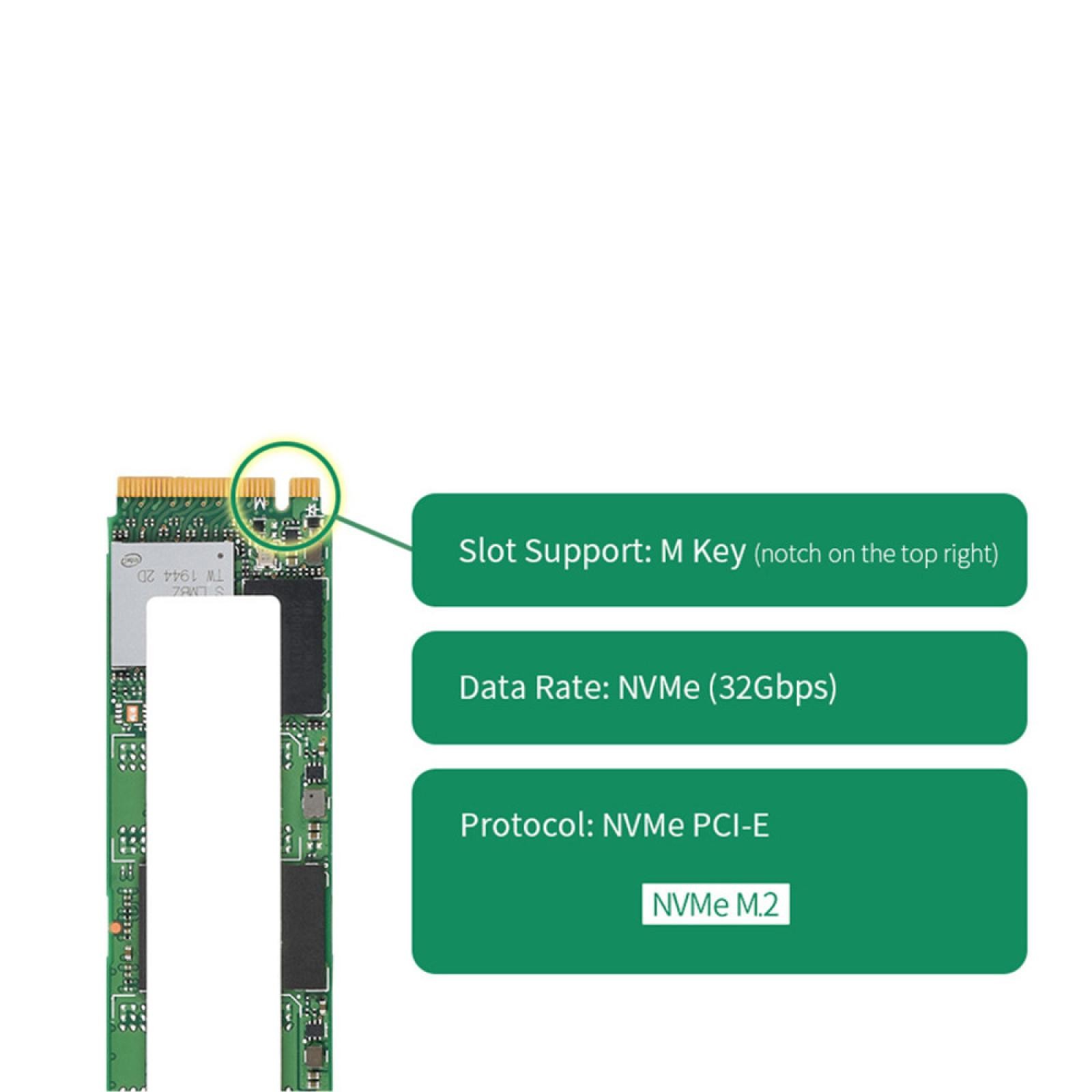 PCIe to M.2 Adapter Card with LED Light for Raspberry Pi RPI Compute Module 4