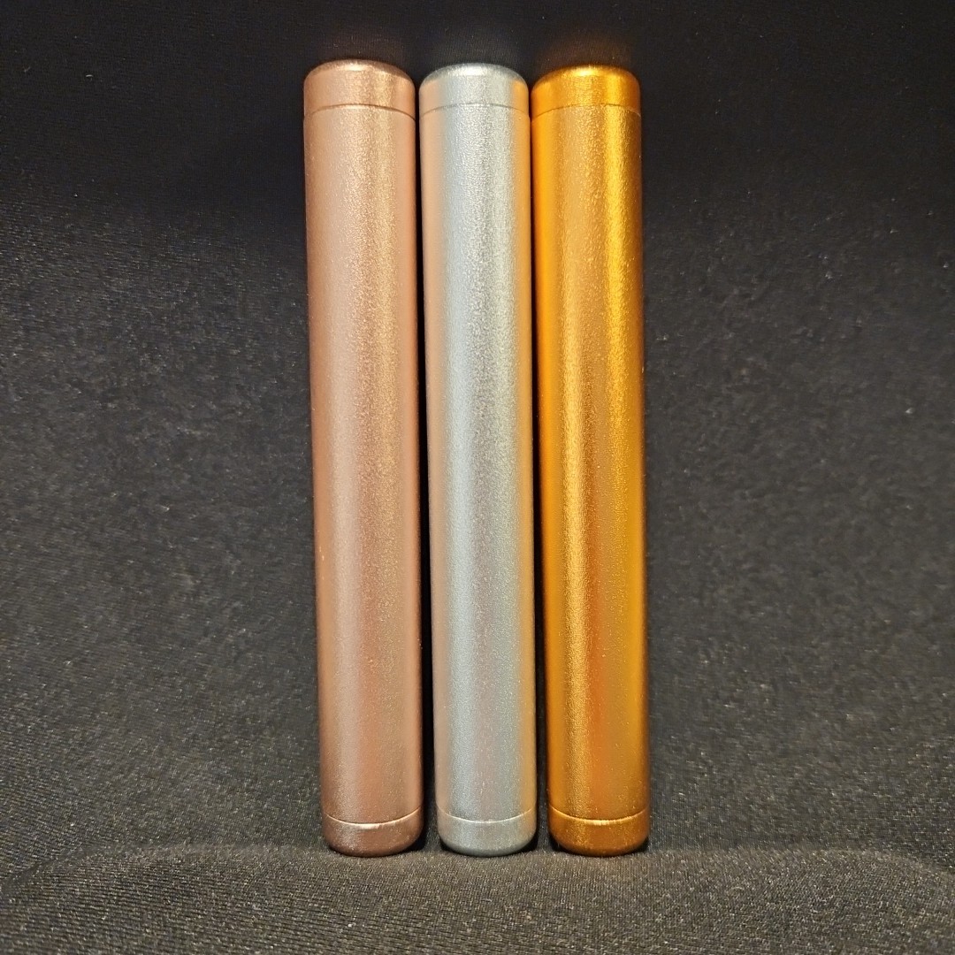 NEW 3-Pack Slim Portable Travel Pill Tubes Airtight Waterproof Aluminum Assorted