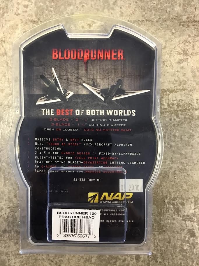 NAP Bloodrunner 3-Blade 100 Grain Practice Broadheads 2 Pack