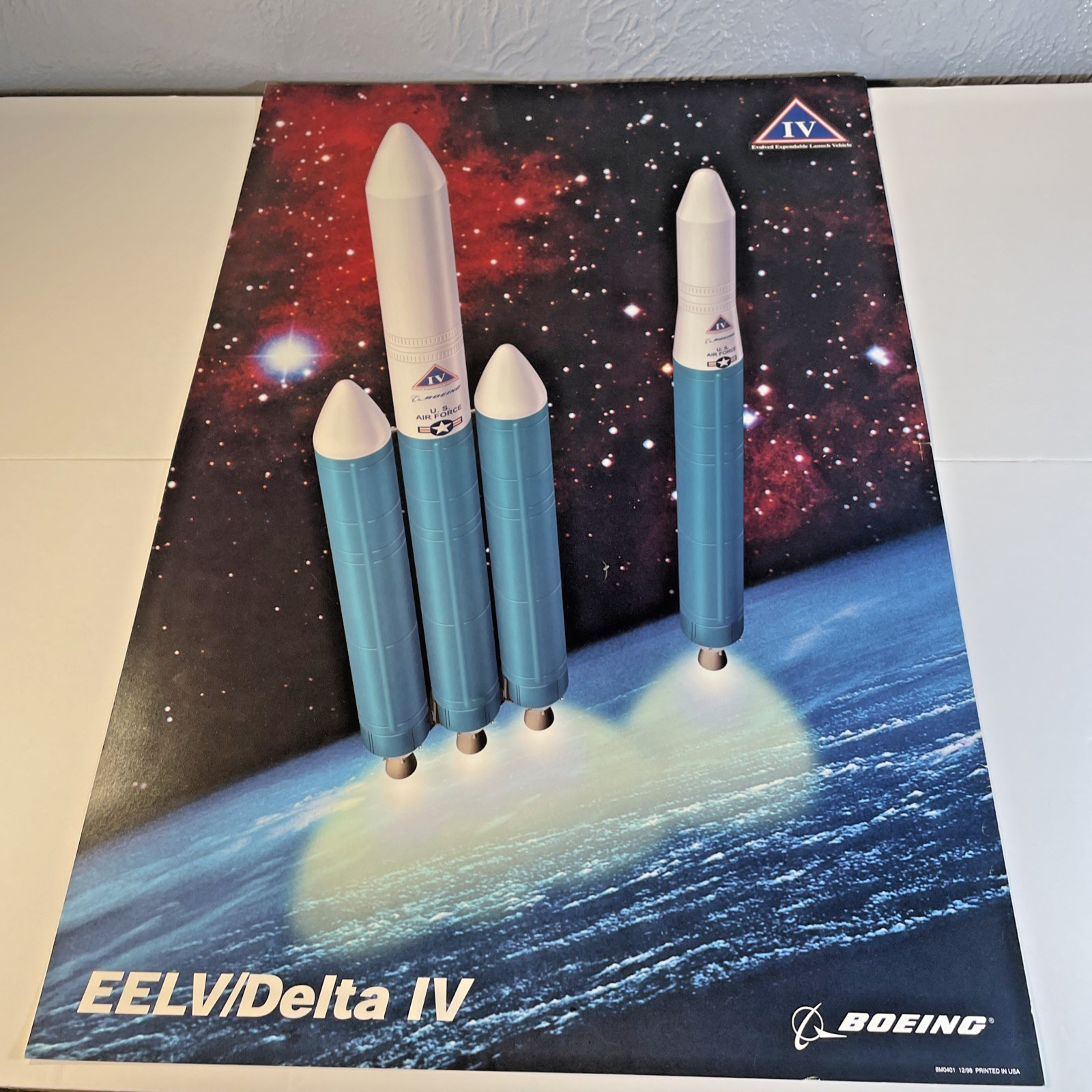 1998 Delta 1V BOEING U.S. Air Force HEAVY Lift Launch Veh. EELV PROGRAM  16 X 24