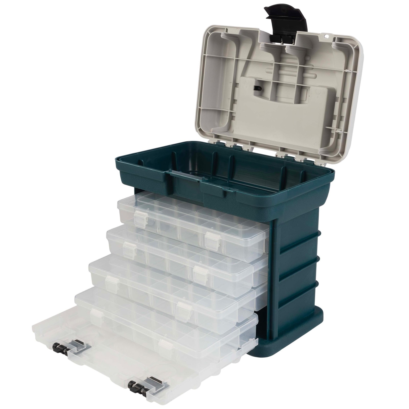 Portable Tool Box  Small Parts Organizer with Drawers and Customizable Compar...