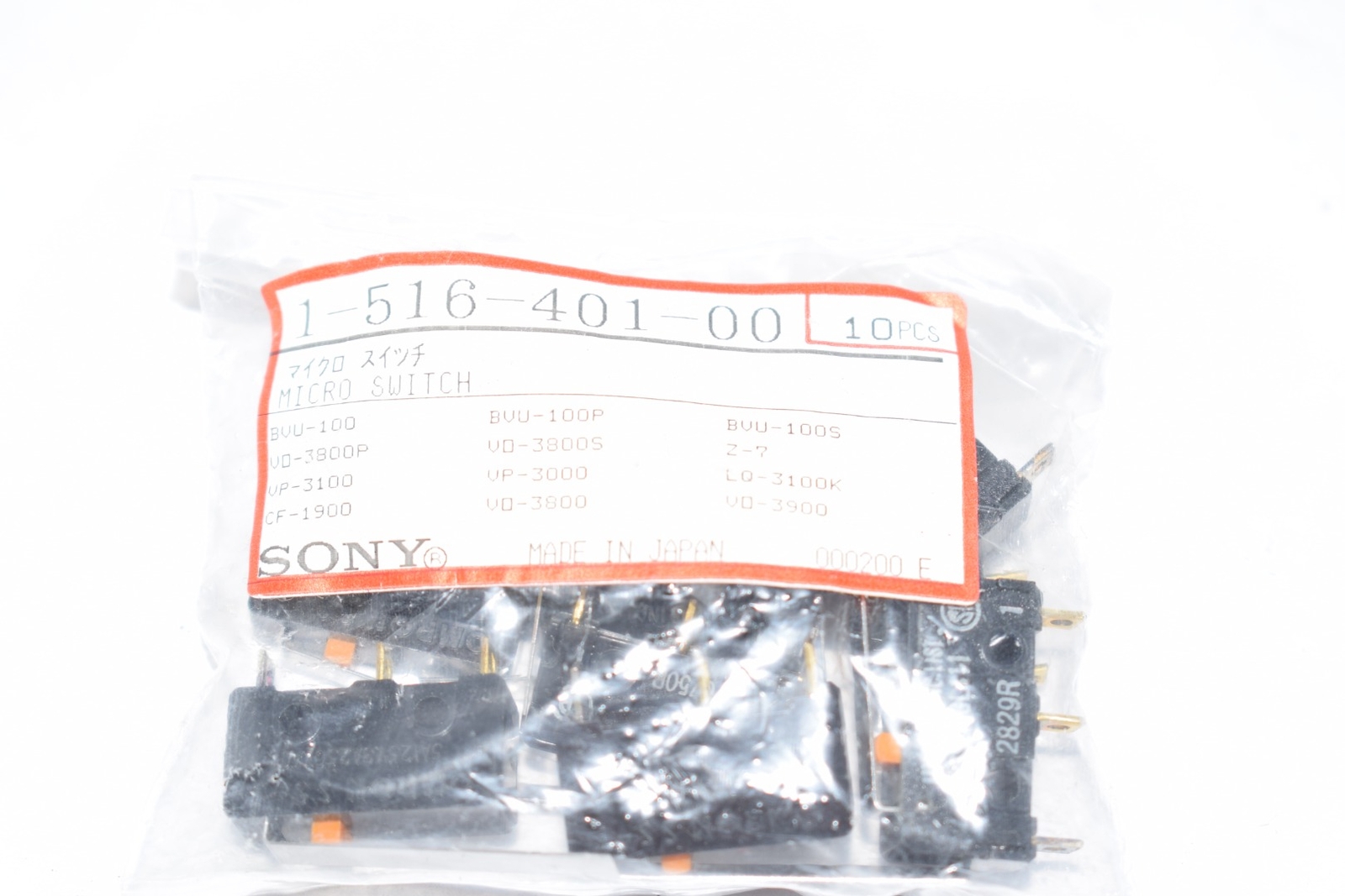 Pack of 10 NEW SONY PARTS 151640100 MICROSWITCH Switch 1-516-401-00