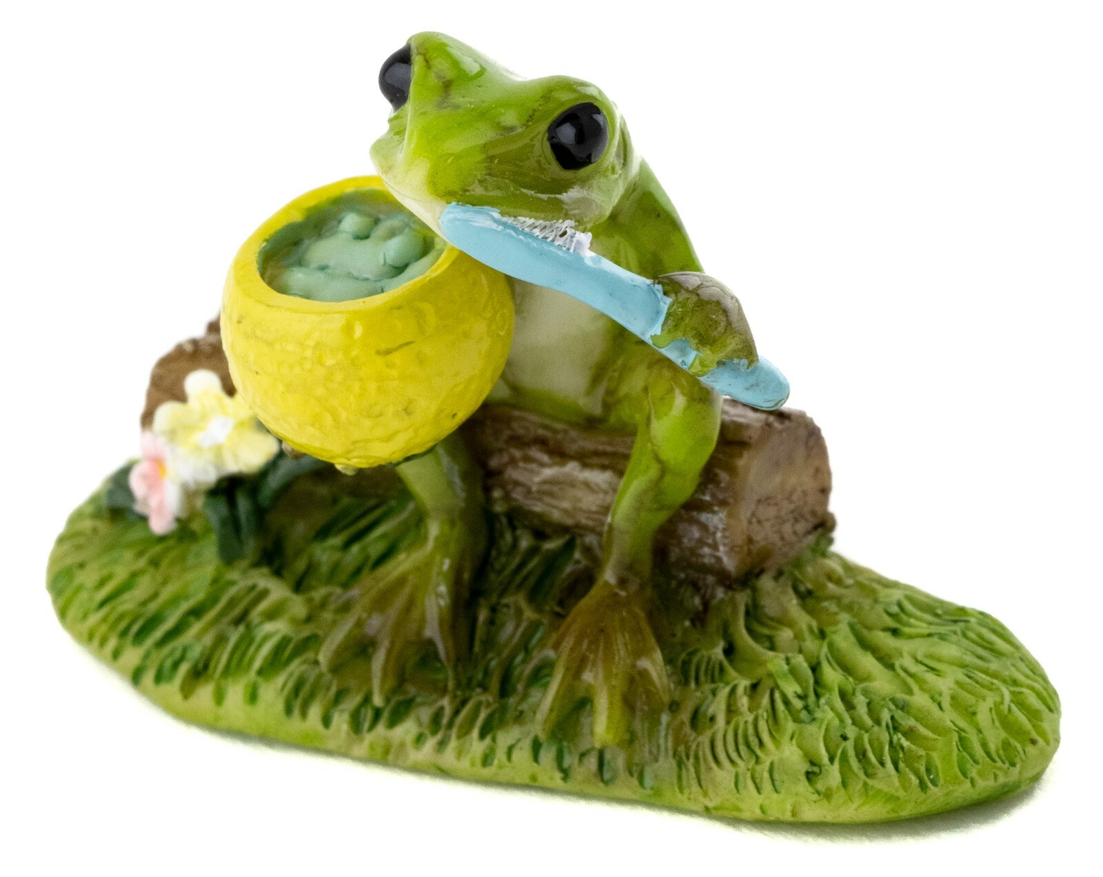 Mini Frog Brushing his Teeth TO 4818 Miniature Fairy Garden