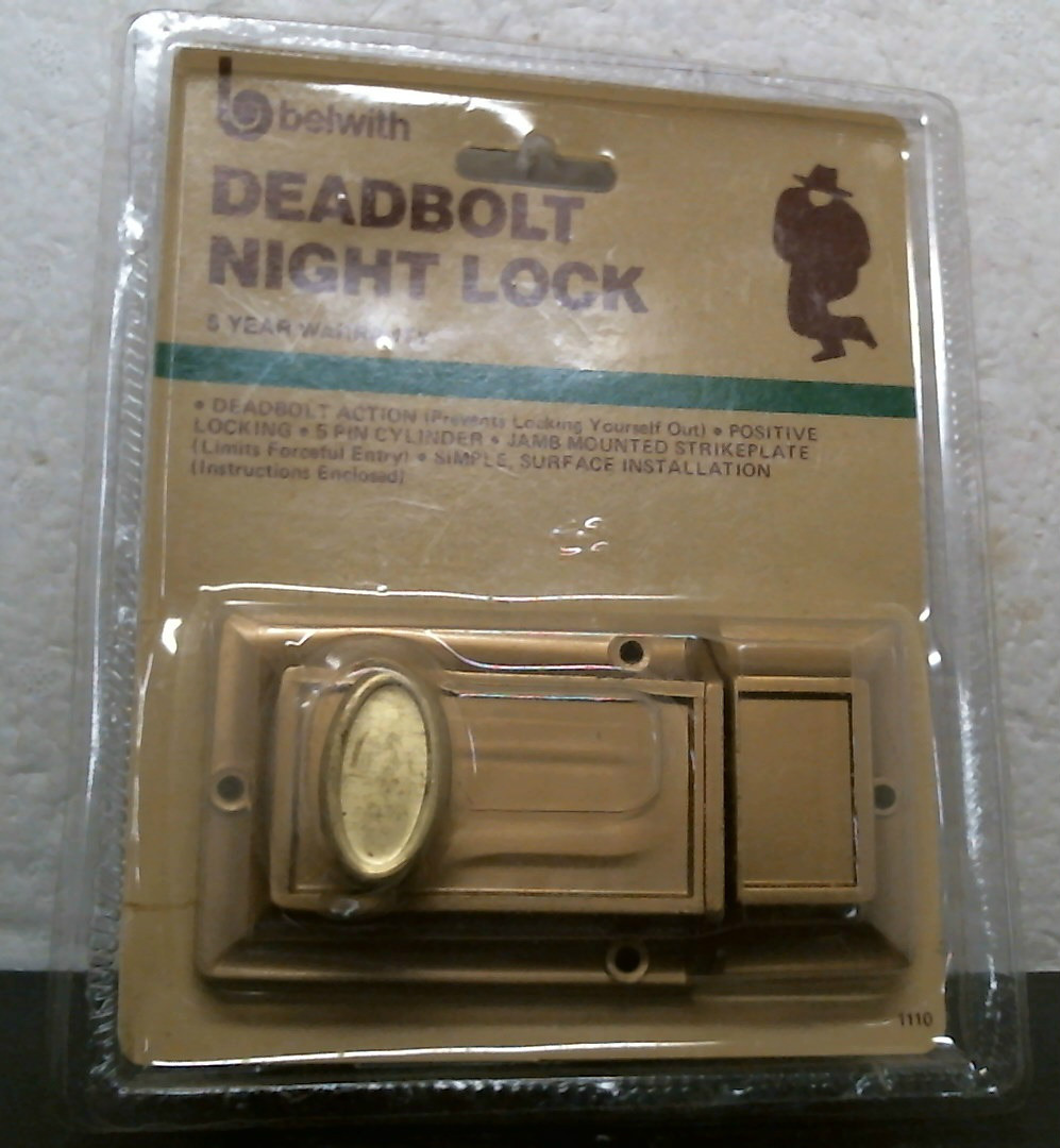 Belwith Deadbolt Night Latch Brass 5 Pin,        (1110)    FS