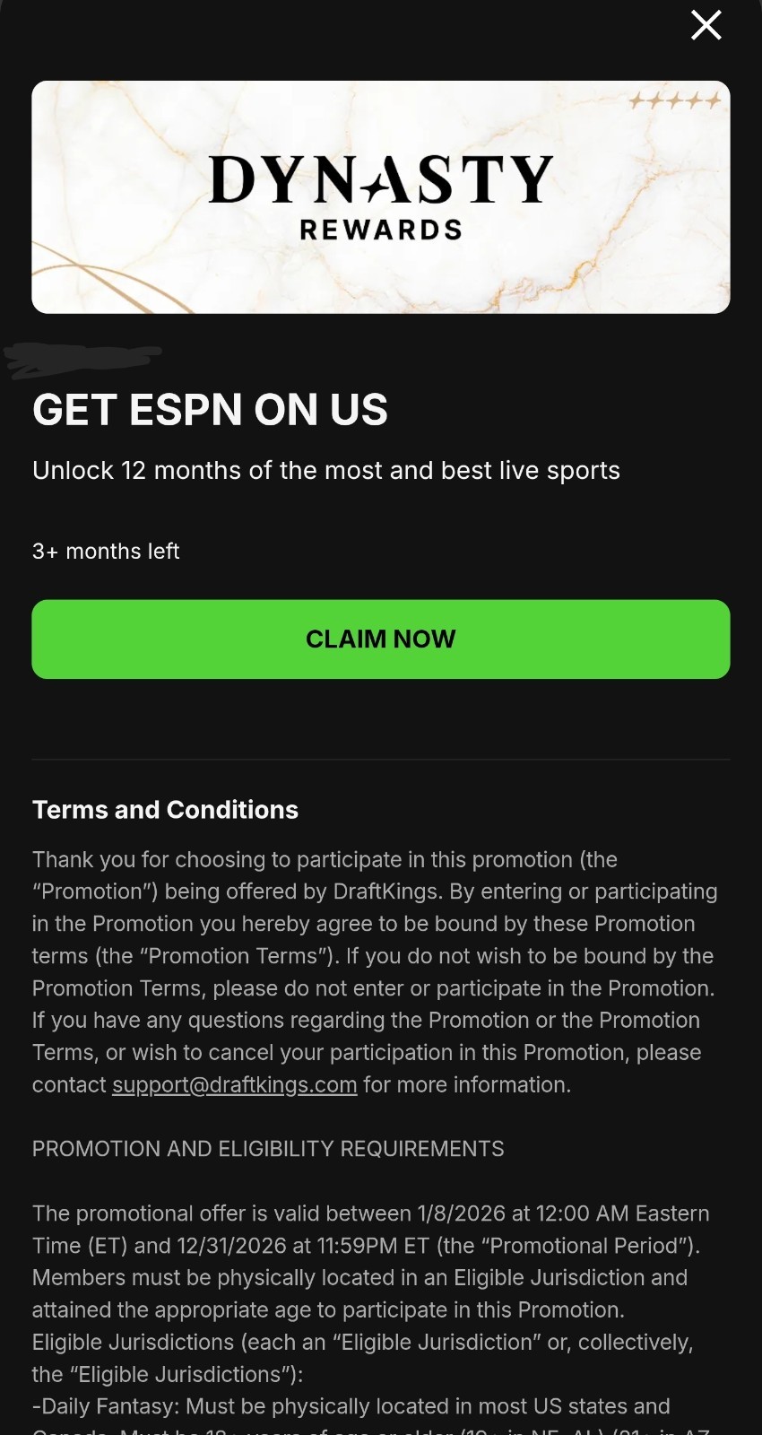 Code For One Year Of ESPN Unlimited Originally $300