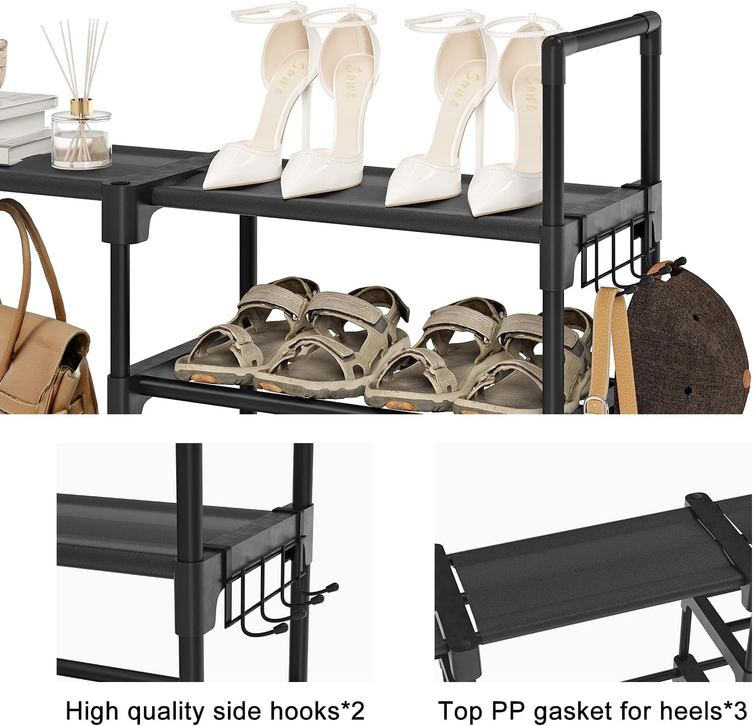 9 Tiers Large Shoe Rack Storage Organizer for Closet 50-55 Pairs Shoe Tower U...