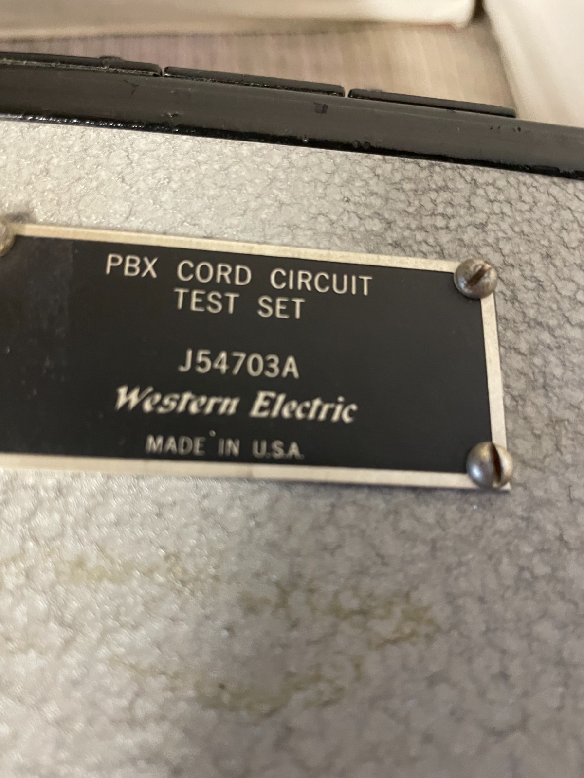 Antique PBK Cord Circut Tester Set by Wastern Electic in Metal Case