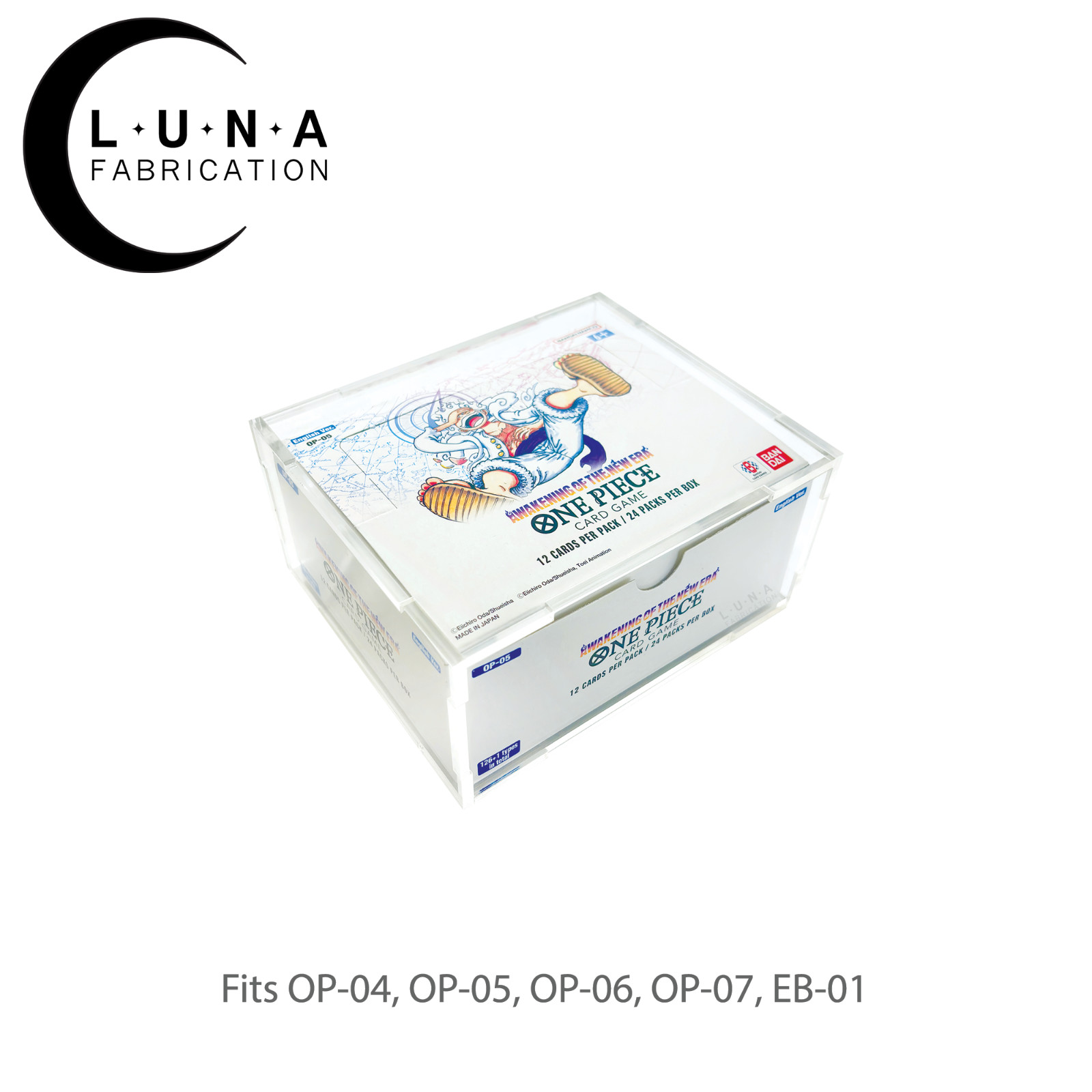 Acrylic Display case for One Piece OP-04/OP-05/OP-06/OP-07/ EB-01 Booster Box