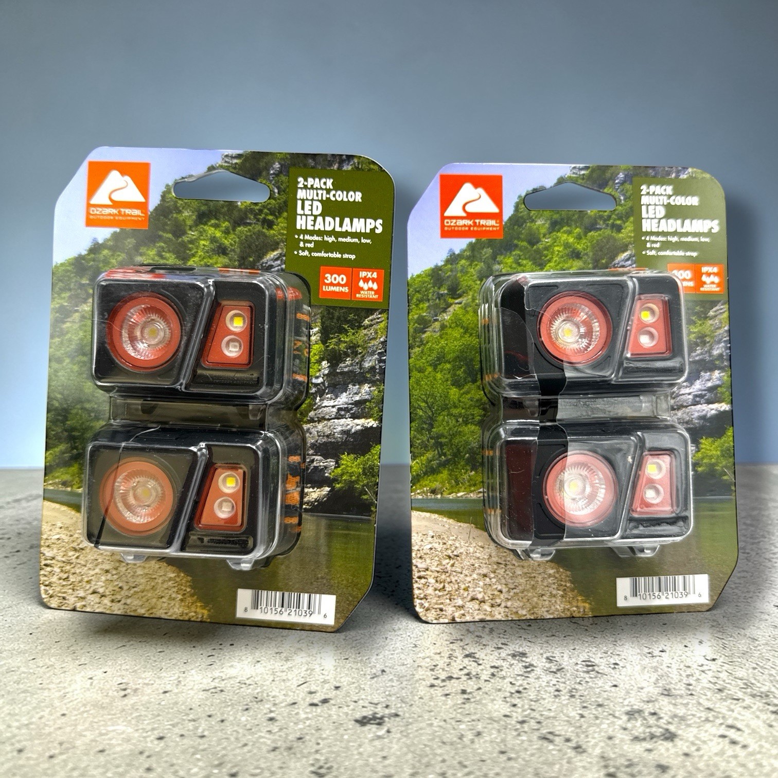 NEW 4 PACK MULTI-COLOR LED HEADLAMPS OZARK TRAIL Camping Outdoors 🏕️