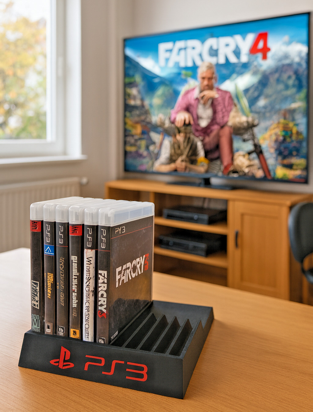 PlayStation 3 Game Holder Holds 10 Games Sony Video Game Storage Display PS3
